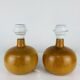 Paire de lampes boule en bois de style scandinave, années 60