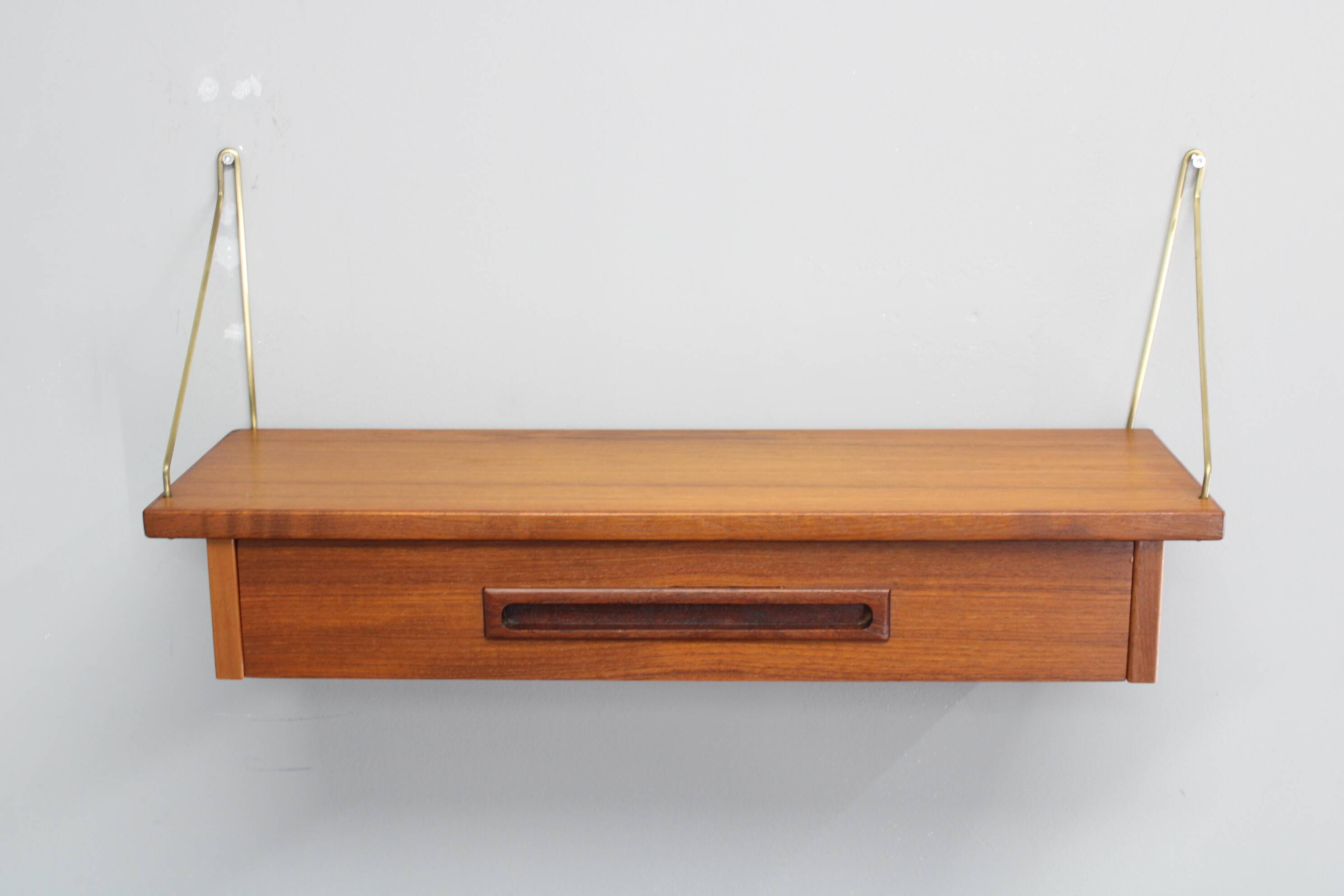 1960s teak shelf with drawer, Denmark