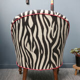 Fauteuil crapaud zèbre