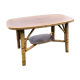 Large coffee table in vintage rattan