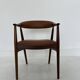 Teak Armchair in Brown Leather by Th. Harlev, 1960s