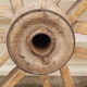Old teak plow wheel