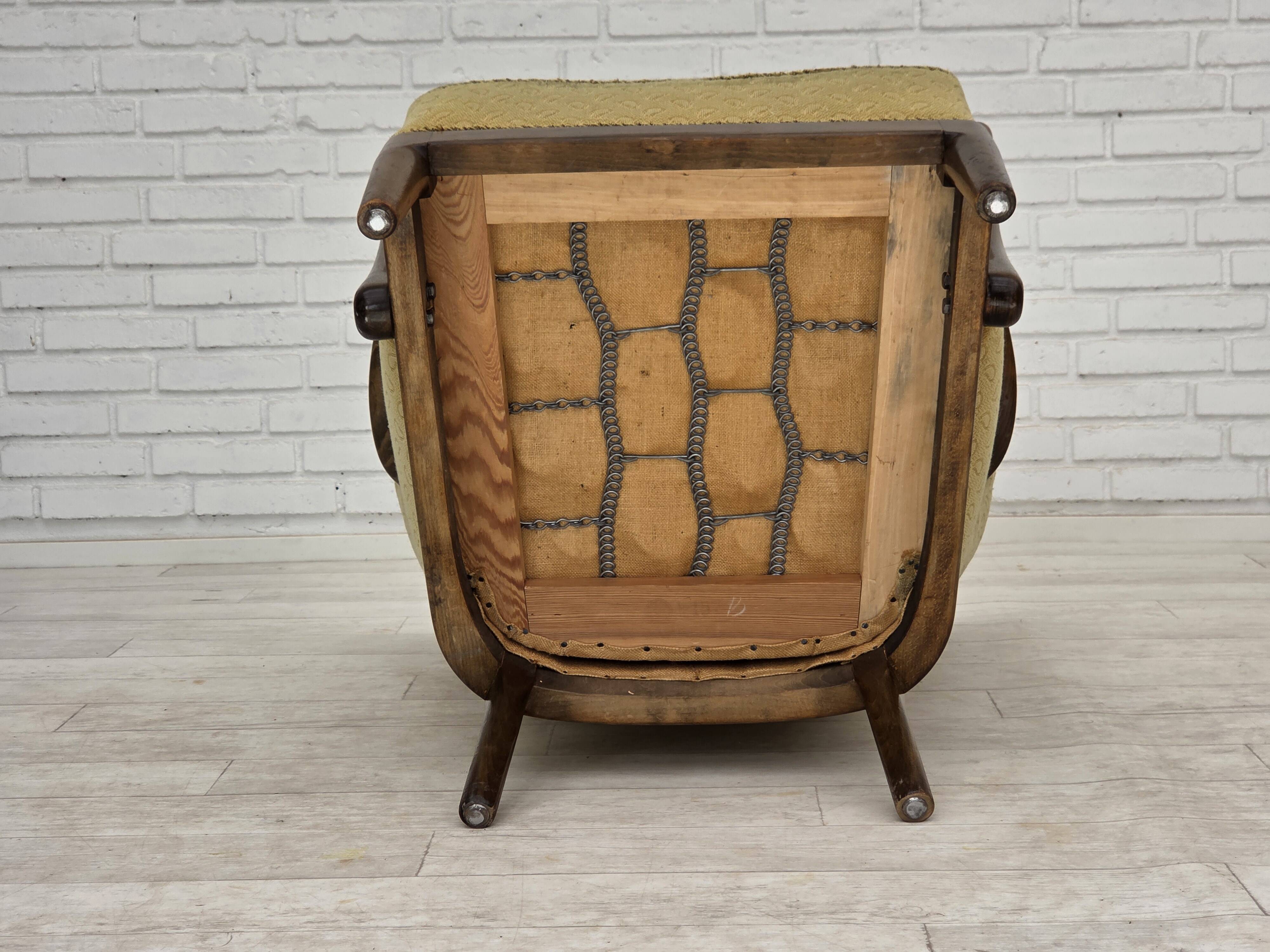 1960s, Danish armchair by Slagelse Møbelværk, model 157, velour.