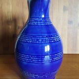 Vintage pitcher blue pattern blue peas 75cl