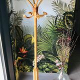Coat rack in rattan and bamboo