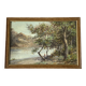 Tableau - Animated scene of Lake Bourget - Chatillon - Post-impressionism