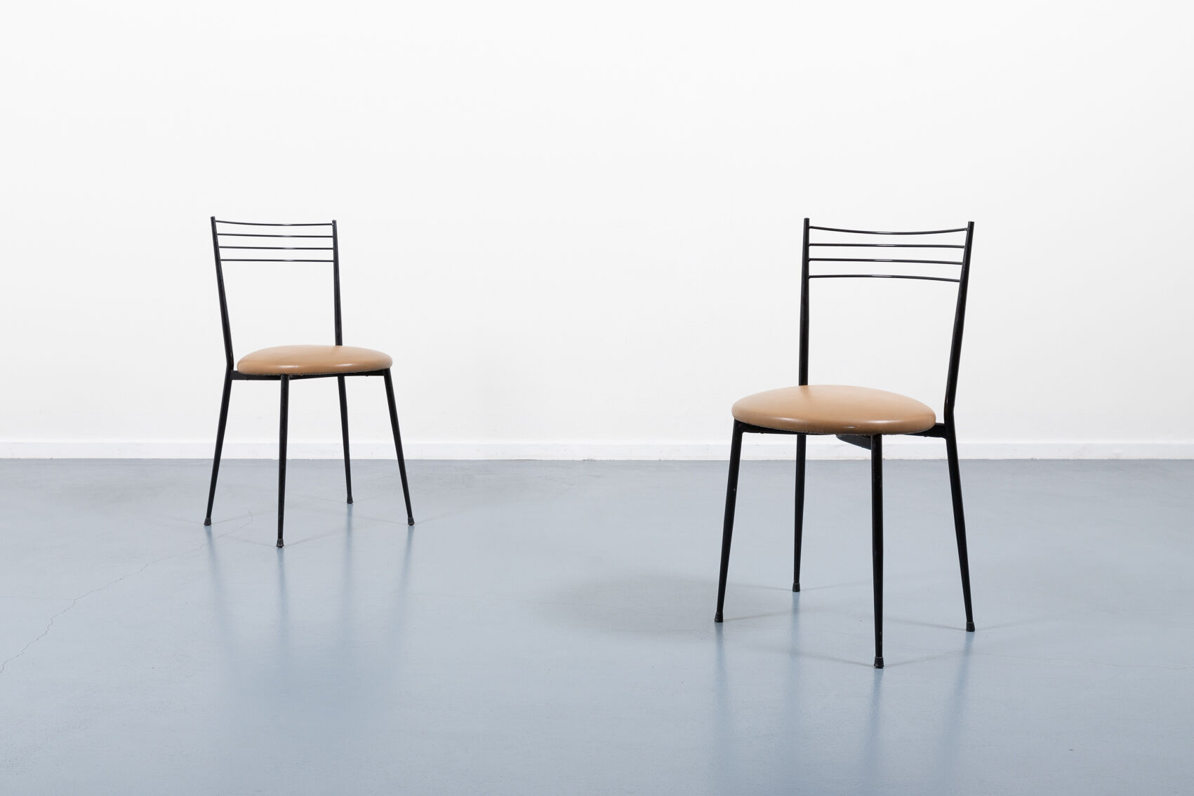 Set of 4 vintage Italian bistro chairs 1970