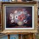 Peinture-Nature morte impressionniste "Bouquet de fleurs".