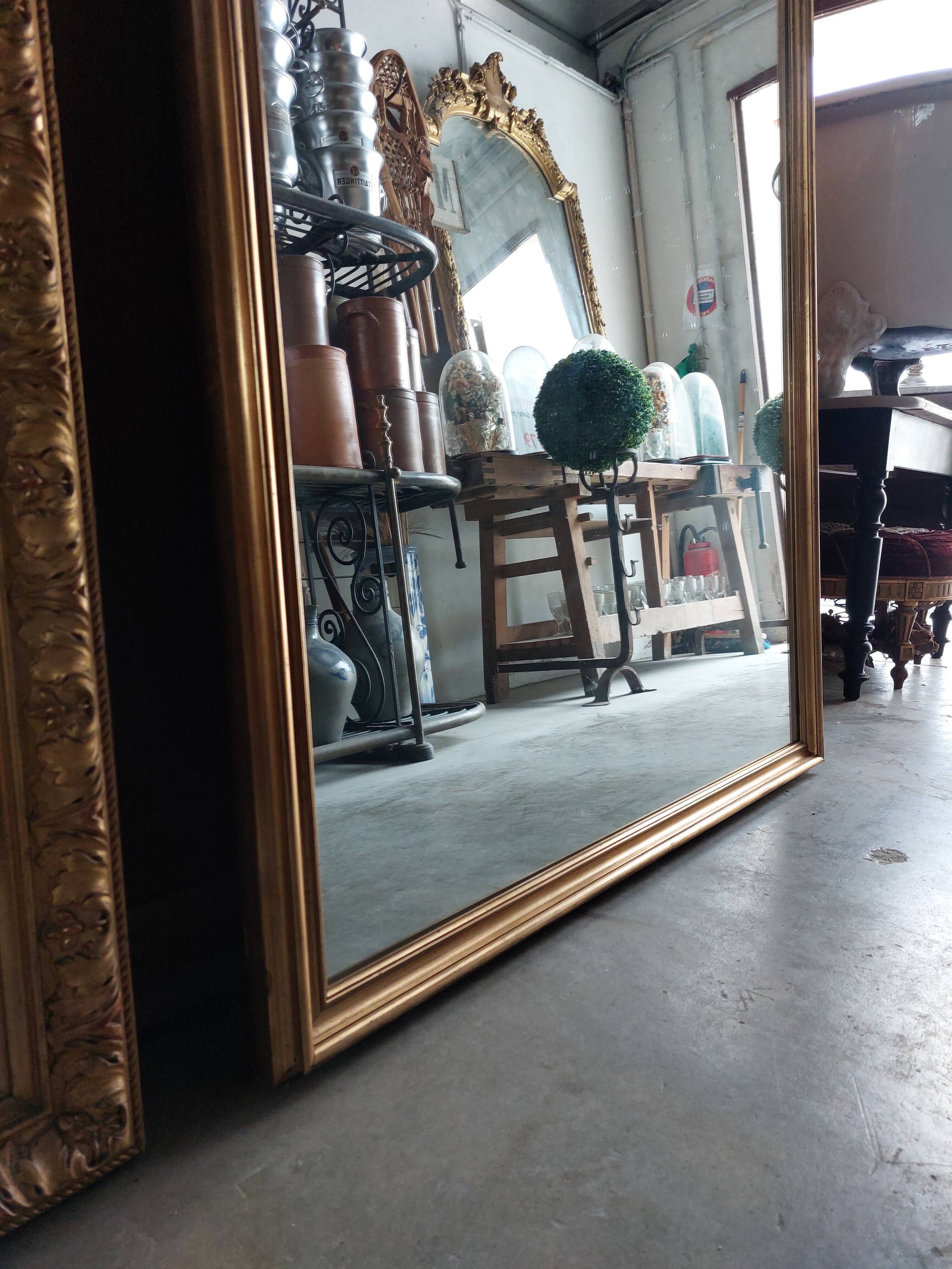 Mirror mirror mirror golden wood bistro style -1m68x1m15