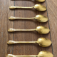 Lot of 6 golden spoons