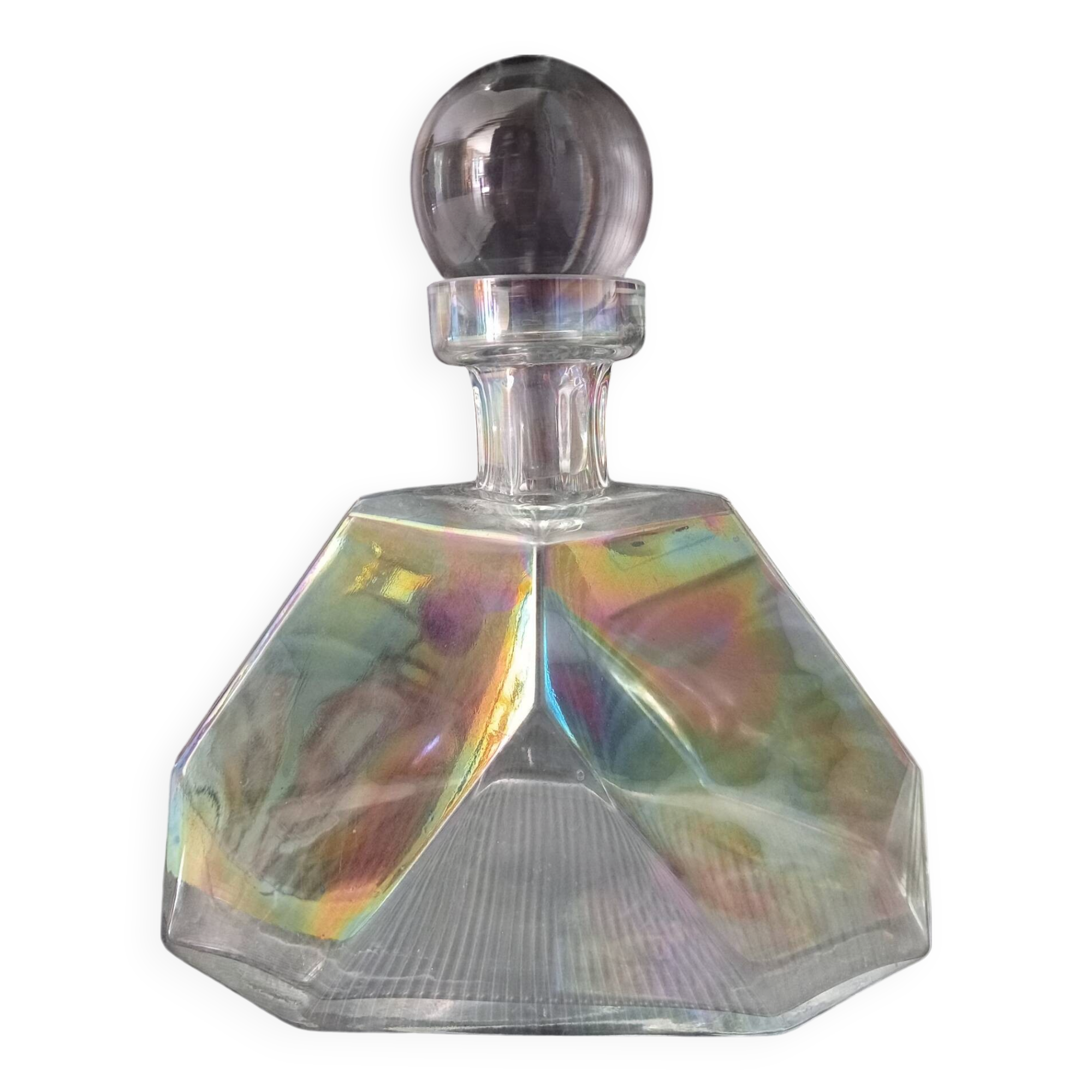 Vintage iridescent carafe