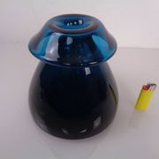 Hand-Blown Blue Glass Vase, Italy, 1960s