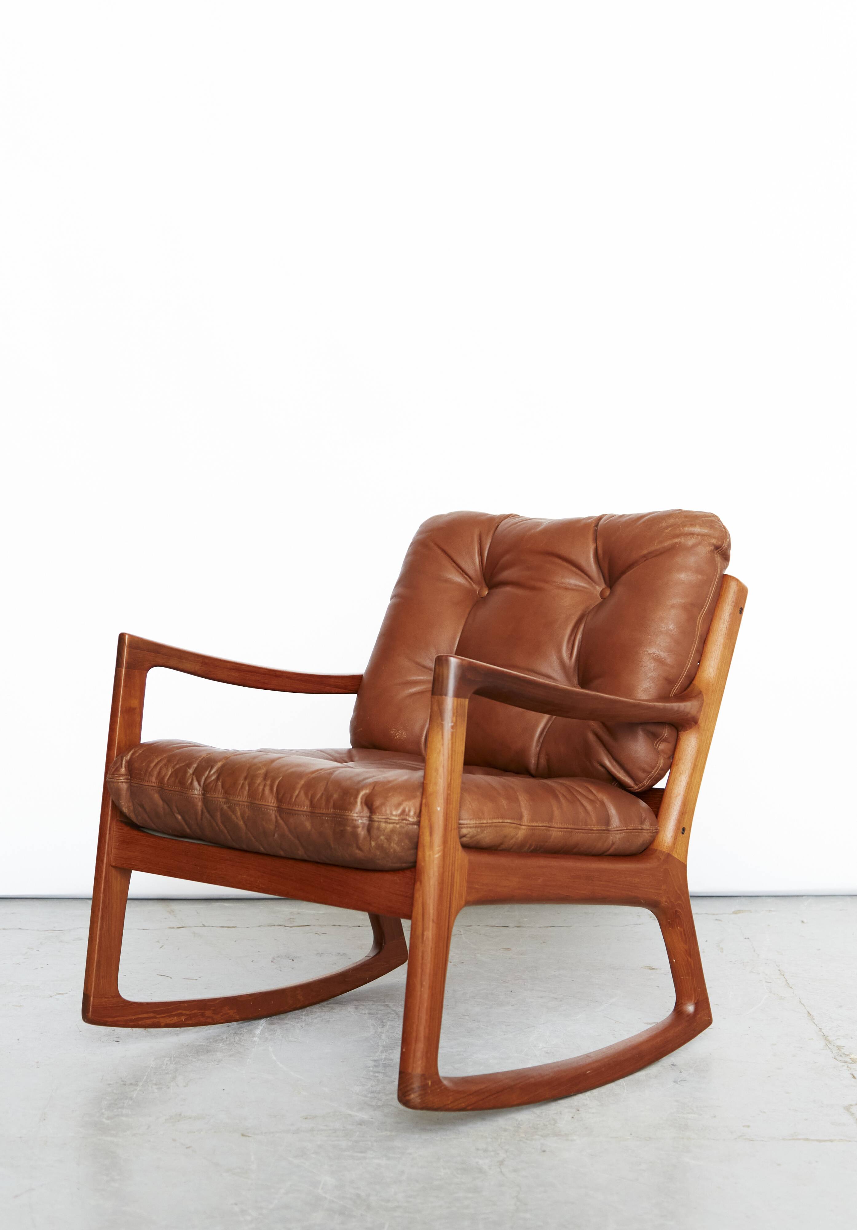 Mid-Century Senator Rocking Chair by Ole Wanscher for CADO