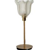 Table lamp with an antique translucent lampshade, art deco style