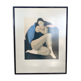 Drawing on framed dancer paper 1985