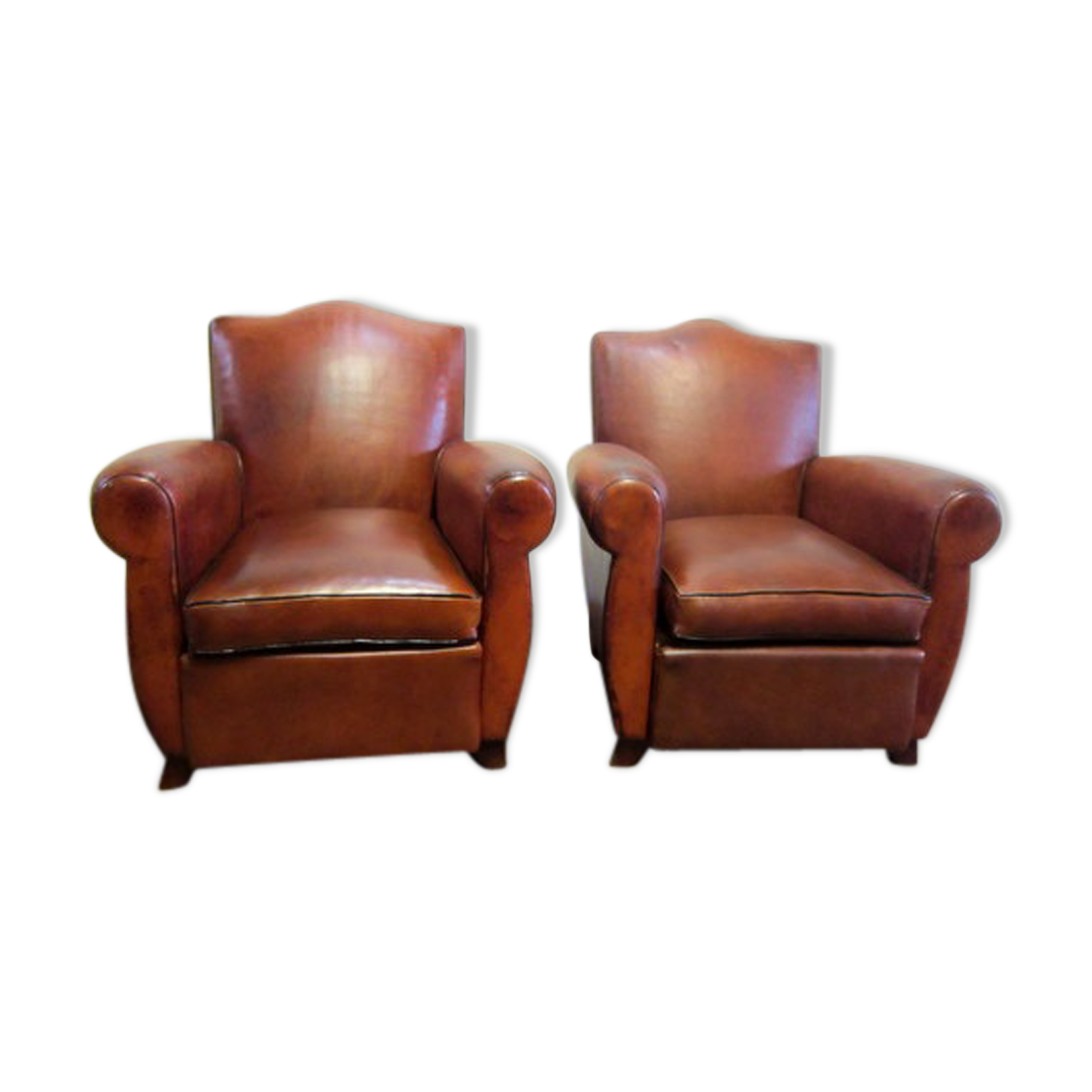 Pair of club armchairs