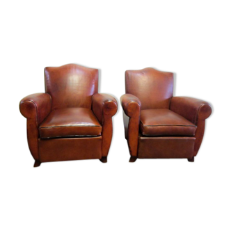 Pair of club armchairs