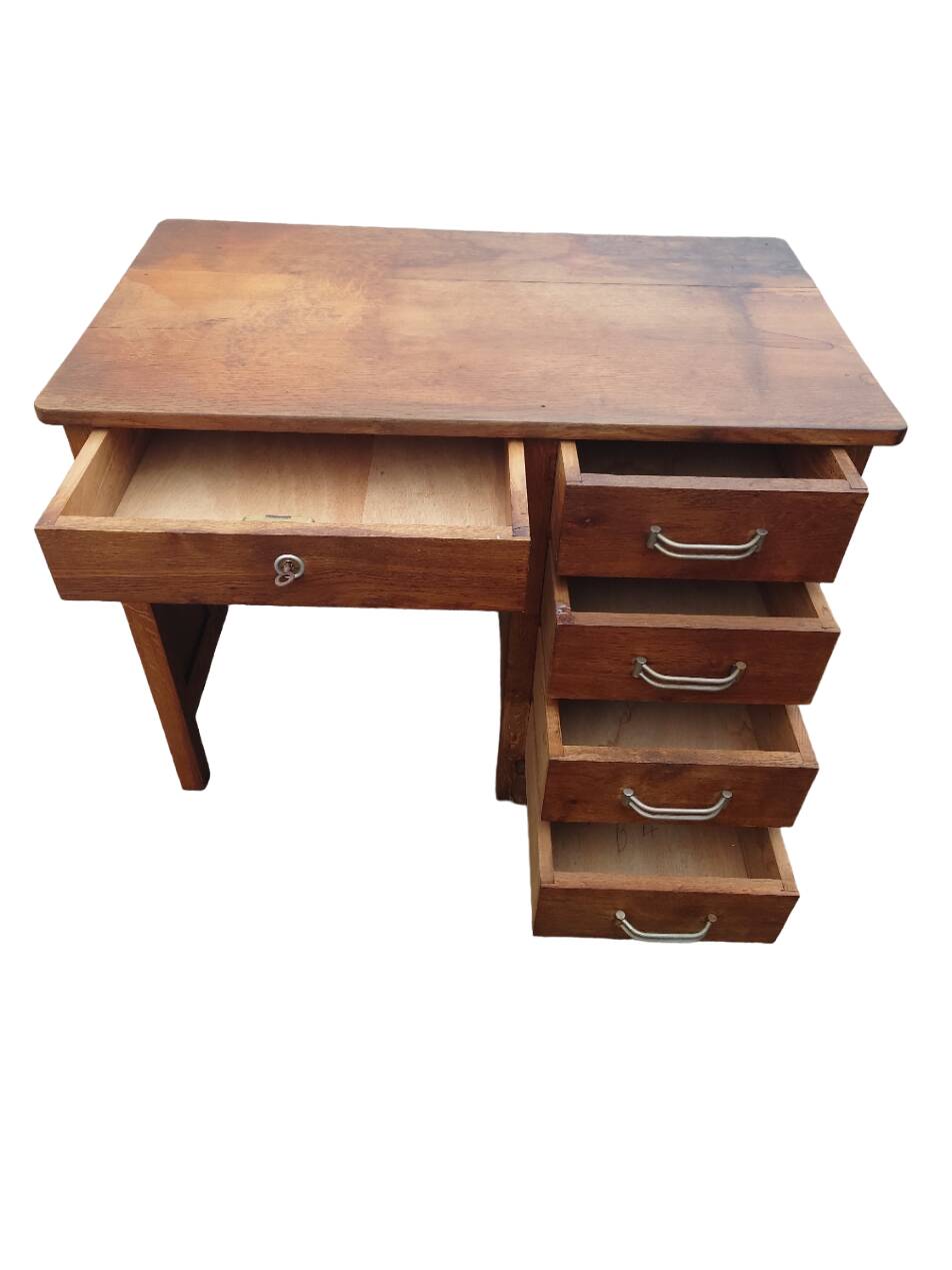 Solid oak sales desk, 1930