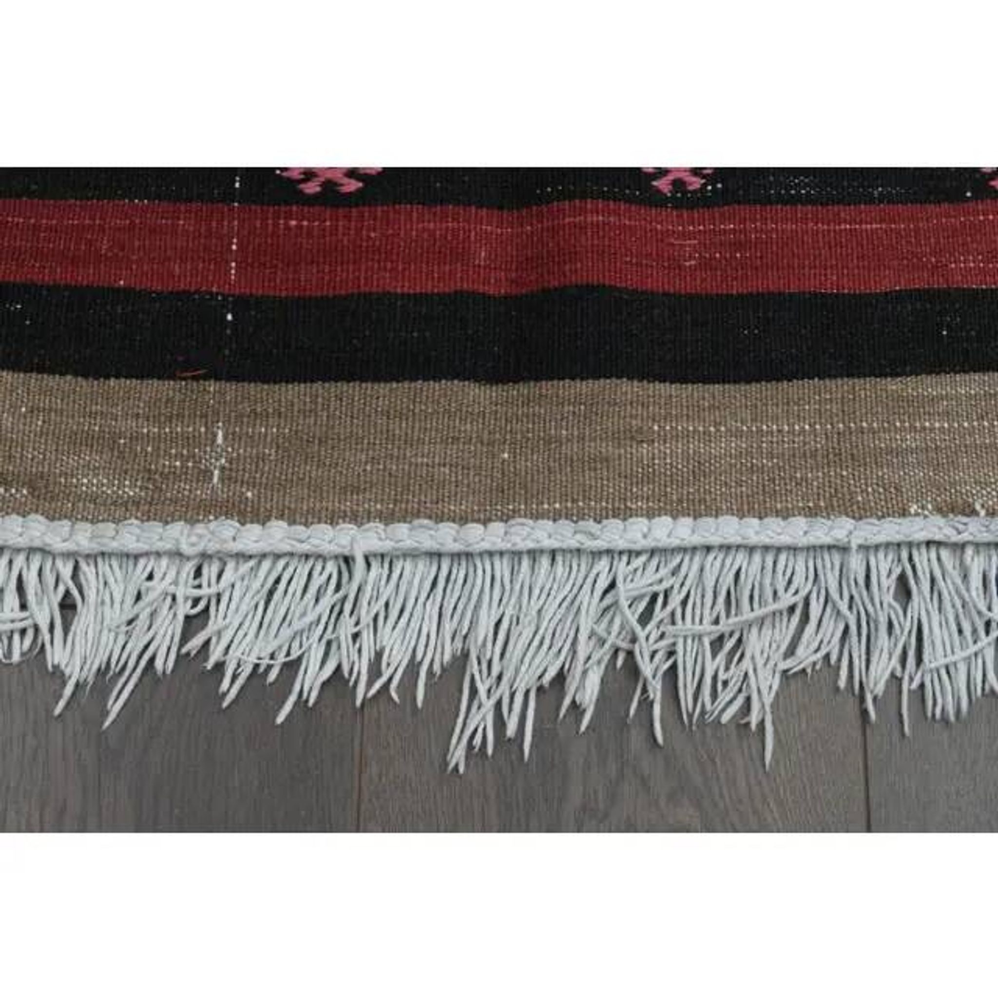 Flatweave Antique Turkish Vintage Orange Kilim Rug 153x332
