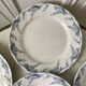 set of dessert plates in K&G Lunéville Iron Earth model "Angèle" late 19th century