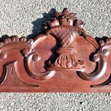 Superb old pediment in carved wood