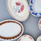 Set of 6 old earthenware dishes