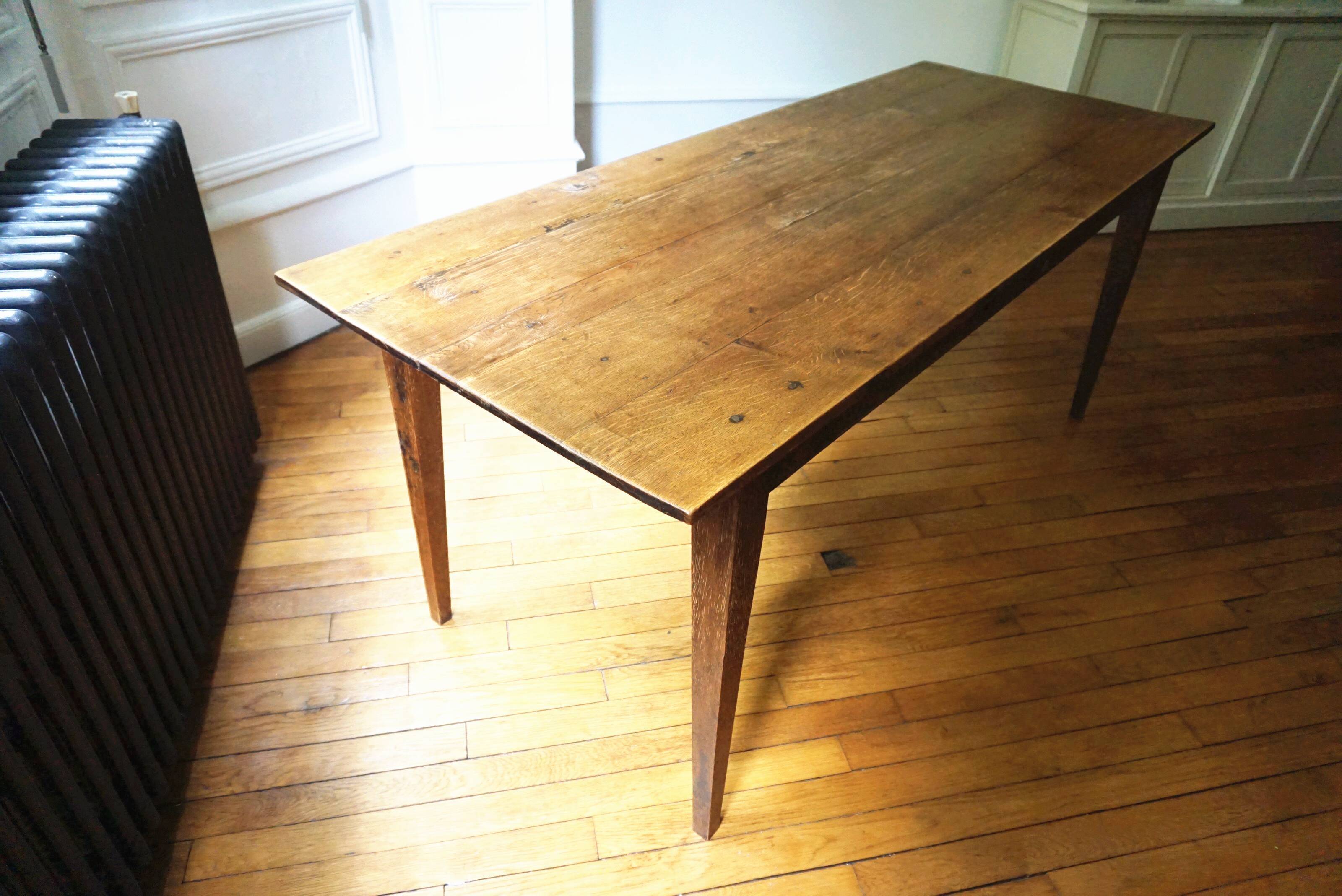 Farm table in oak with 1 drawer