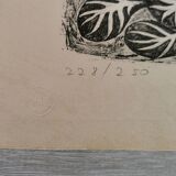 Still life lithograph signed, numbered, dated 1980.