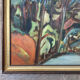 Landscape oil on wood framed vintage
