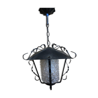 Old suspension lantern metal black