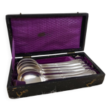 6 silver-plated metal spoons