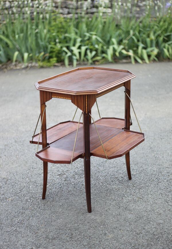 Desserte bois à rabat, chariot à thé, bar, meuble de salon, desserte vintage, cuisine, déco