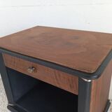 Art Deco walnut bedside tables.