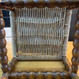 Rope and turned wood children's chair