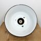 Industrial Grey Enamel and Cast Iron Pendant Light with Glass Cover, 1960s