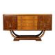 SIDEBOARD VINTAGE 30'S SIDEBOARD IN WOOD AND GLASS ITALIAN ART DECO DESIGN