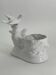 Cache pot vintage de colombes en porcelaine blanc