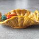 "Carrot Basket" slipware dish, Vallauris