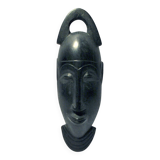 African mask smiling head in ebony wood sculpture africa 20x7cm