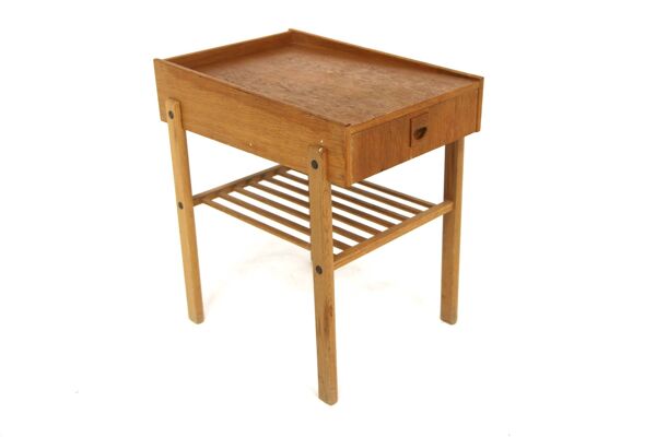 Table de chevet scandinave en chêne, Suède, 1960