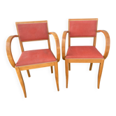 Pair of bridge armchairs