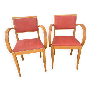 Pair of bridge armchairs