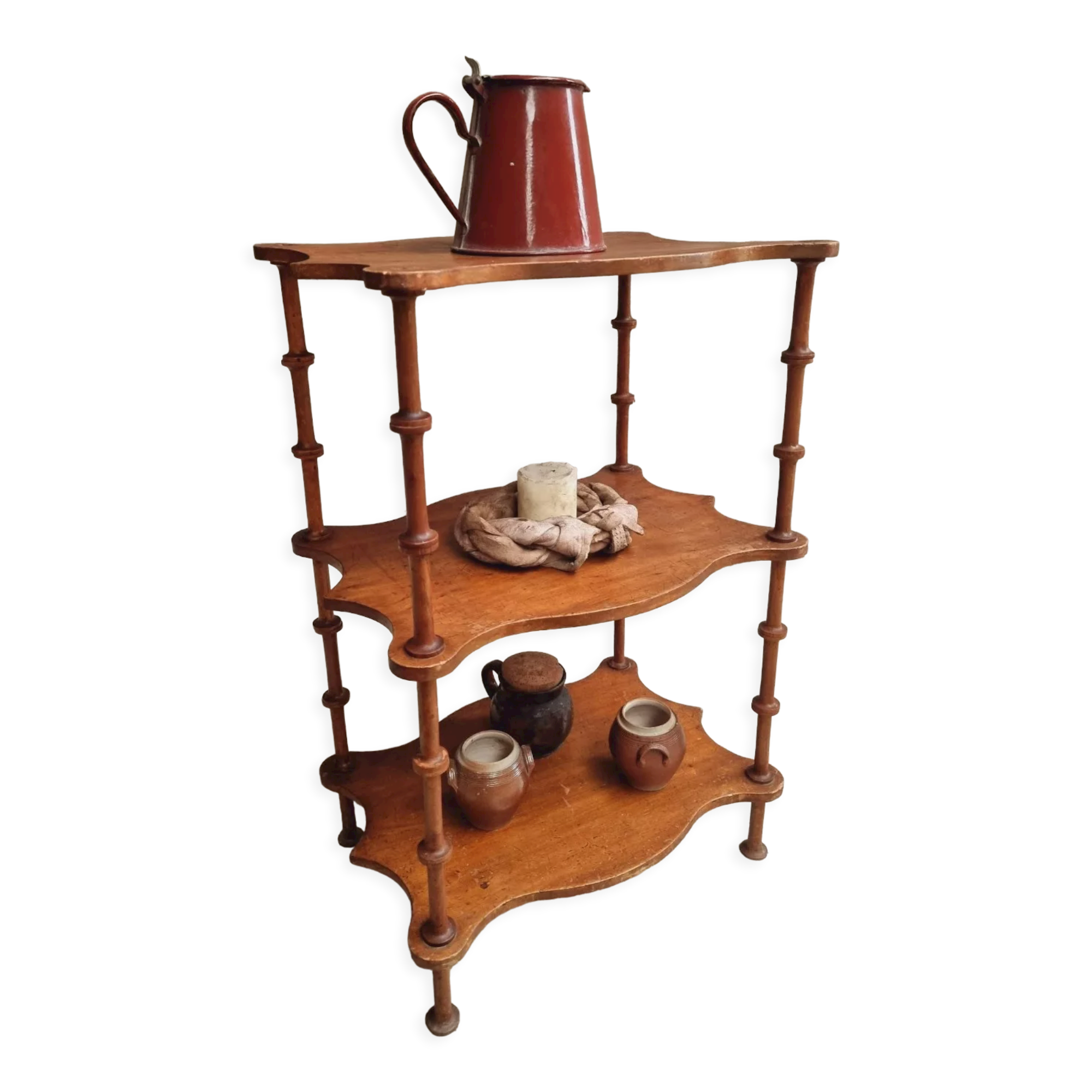 Antique etagère brocante side table plant table