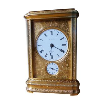 Travel clock nineteenth century in working order, signed E.Mayer in Paris