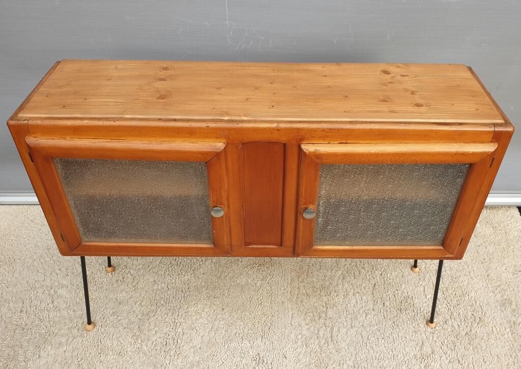 Console 1950 two doors matted glass