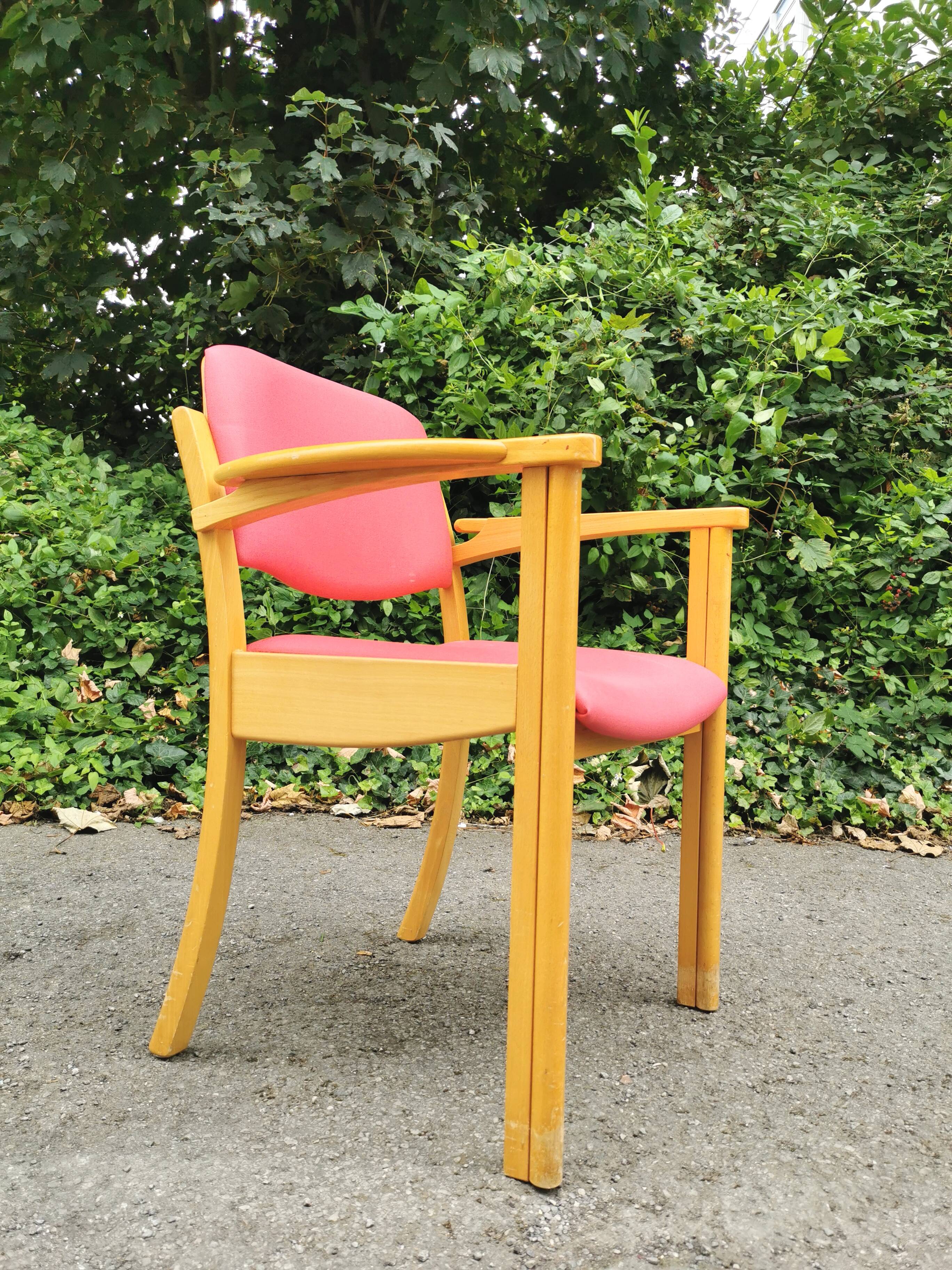 Series of 4 vintage armchairs 70s-80s