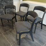 Série de 4 chaises Baumann modèle Gondole, années 1970