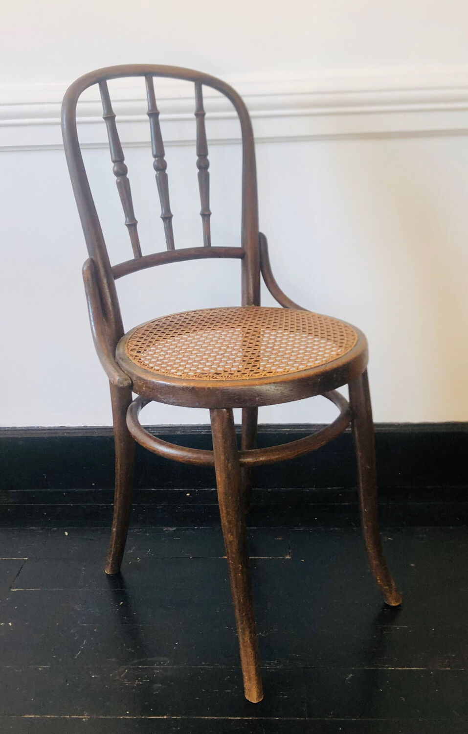 Pair of bistro chairs signed Thonet