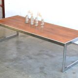 Coffee table with chrome base * 152.5 cm