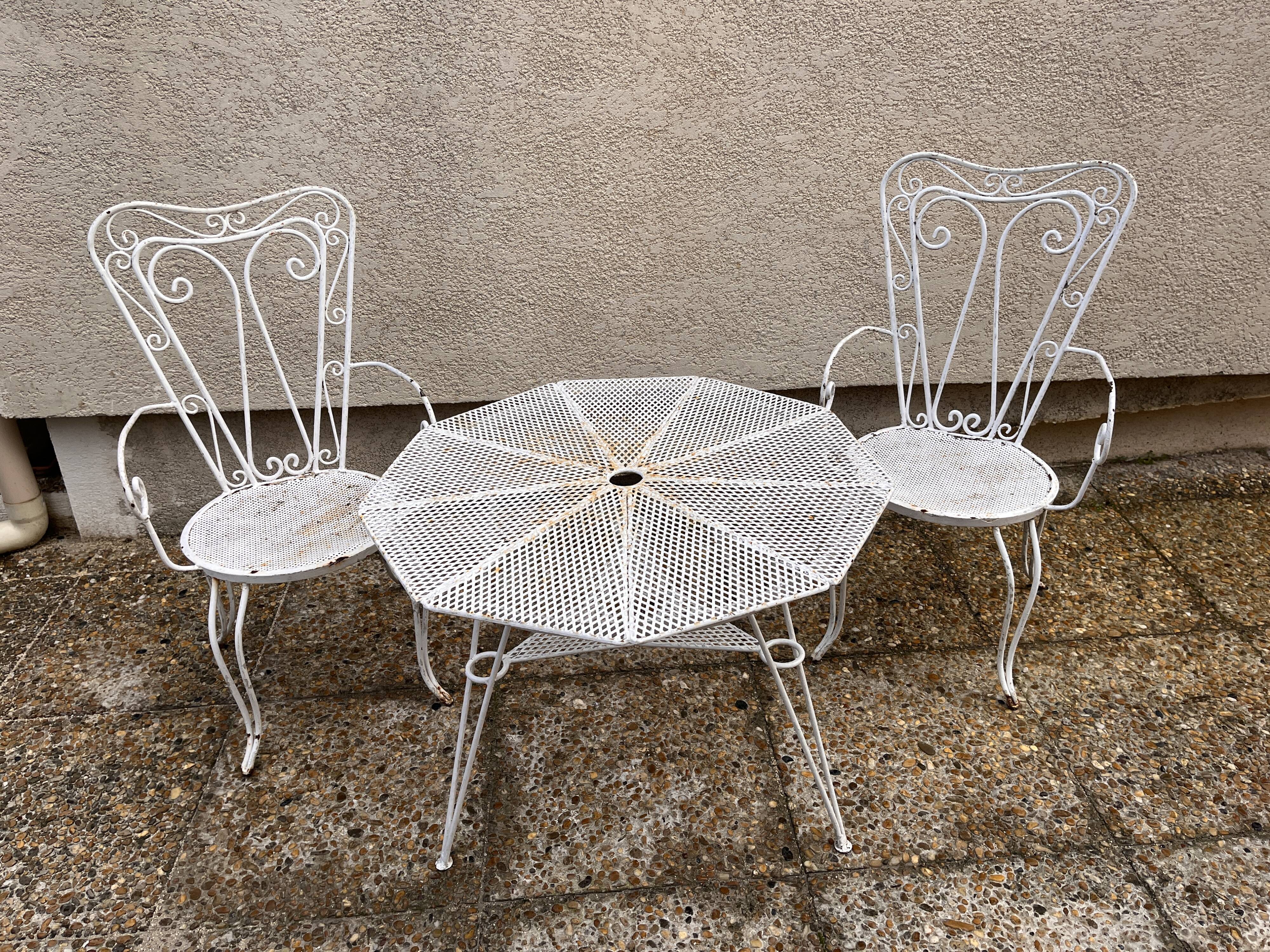vintage metal garden furniture tête-à-tête